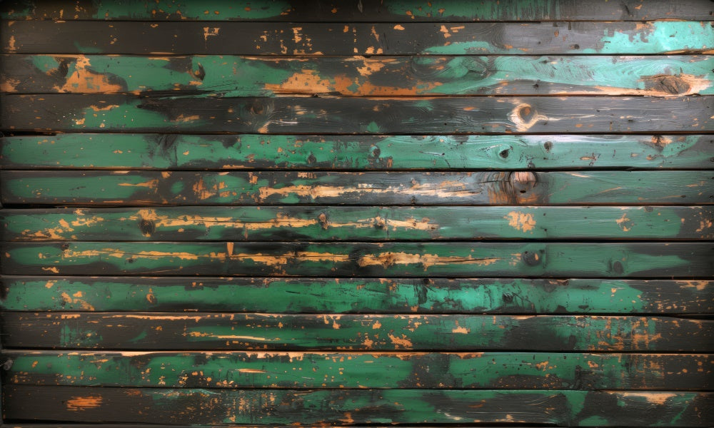 Kate Rustic Green Wooden Rubber Floor Mat Designed by Mini MakeBelieve