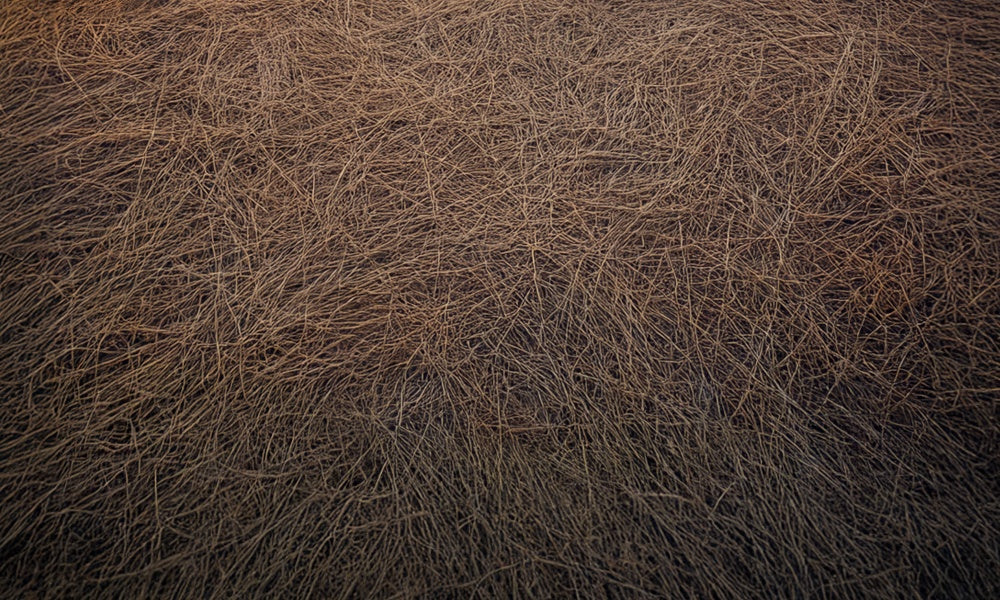 Kate Brown Abstract Texture Grass Rubber Floor Mat Designed by Mini MakeBelieve