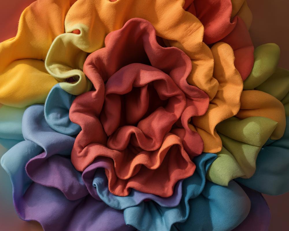 Kate Newborn Colorful Ruffle Fabric Rubber Floor Mat