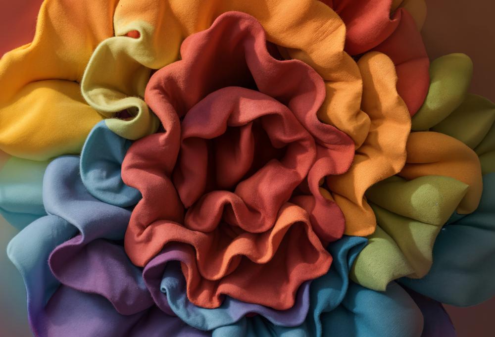 Kate Newborn Colorful Ruffle Fabric Rubber Floor Mat