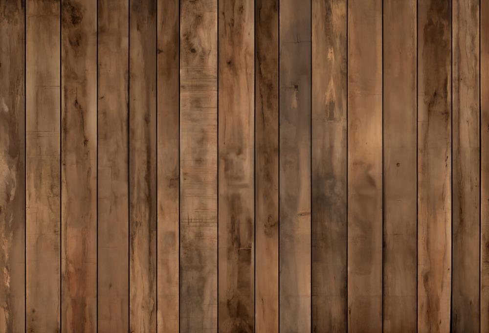 Brown Wood Vintage Rubber Vloermat