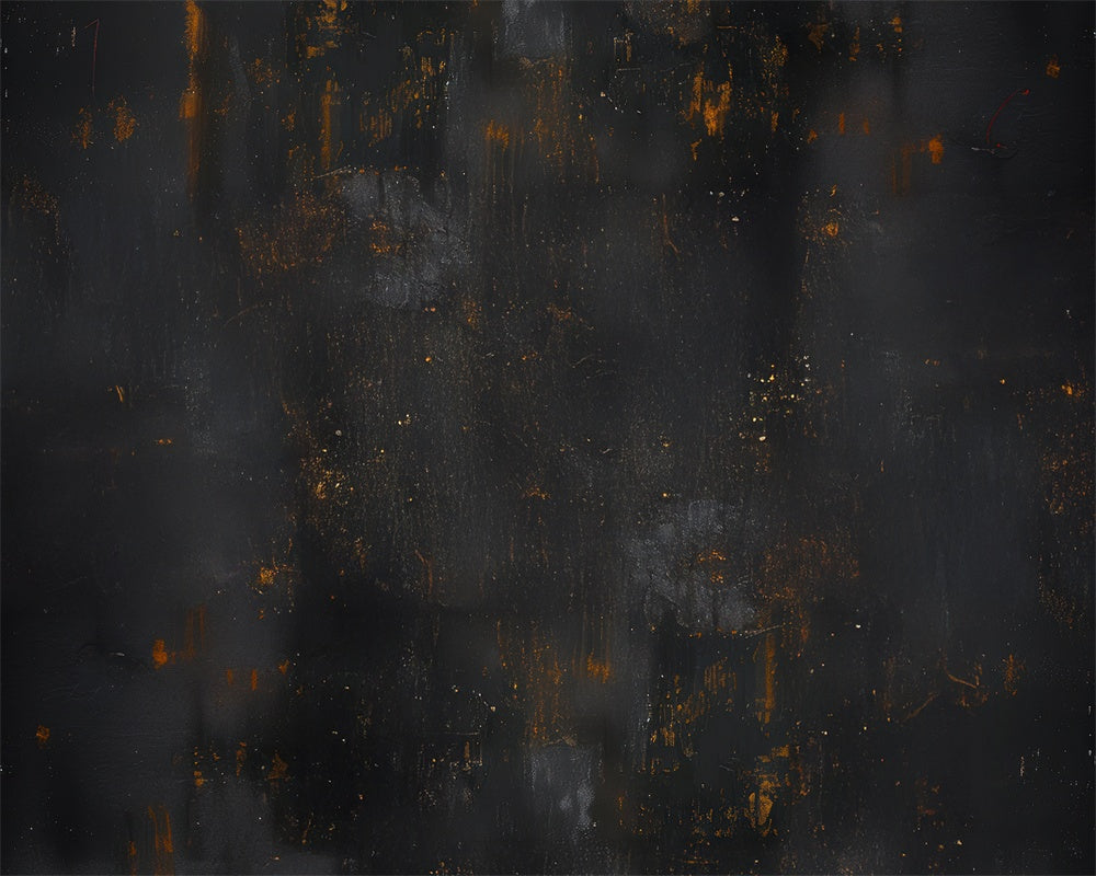 Kate Abstract Black Painted Rubber Floor Mat Designed by Mini MakeBelieve