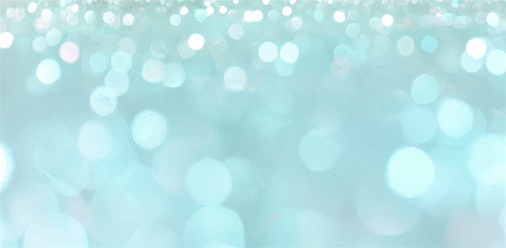 Kate Bokeh Lake Blue Rubber Floor Mat Designed by Mini MakeBelieve