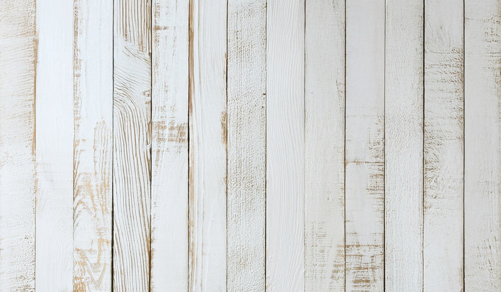 Kate White Painted Wood Boards Rubber Floor Mat designed by Mandy Ringe Photography