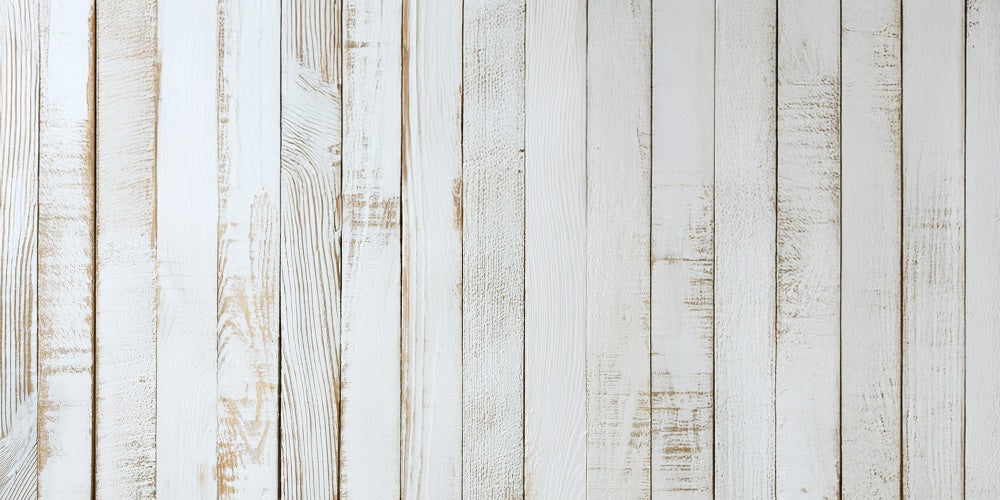 Kate White Painted Wood Boards Rubber Floor Mat designed by Mandy Ringe Photography