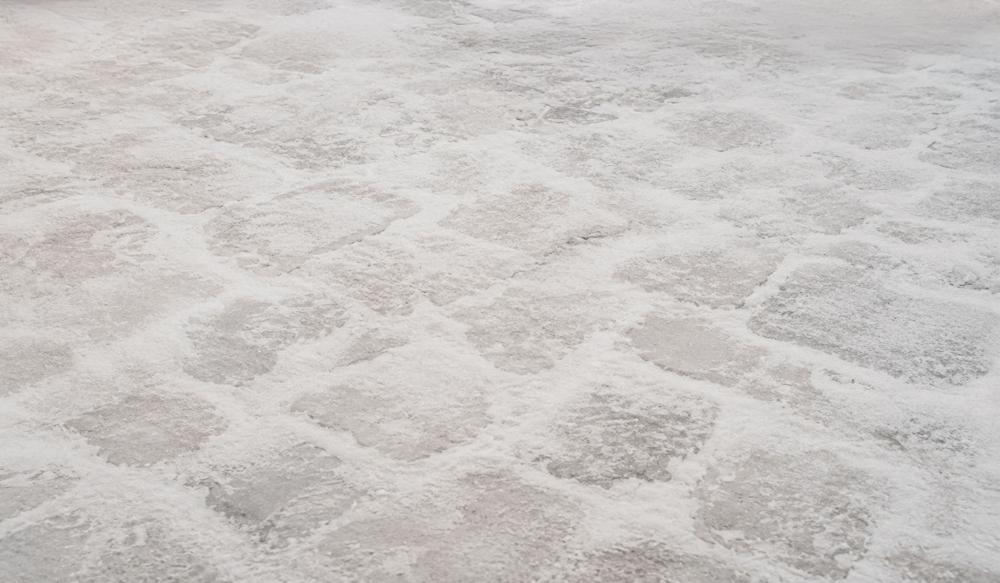 Kate Winter Cobblestone Snow Rubber Floor Mat