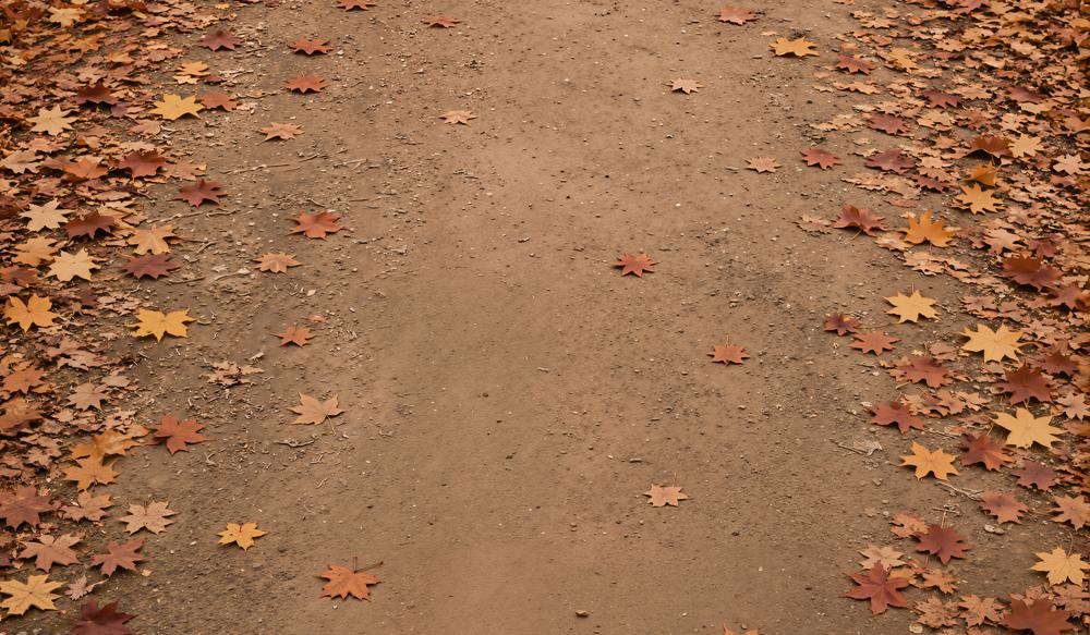 Kate Fall Maple Leaves Path Rubber Floor Mat