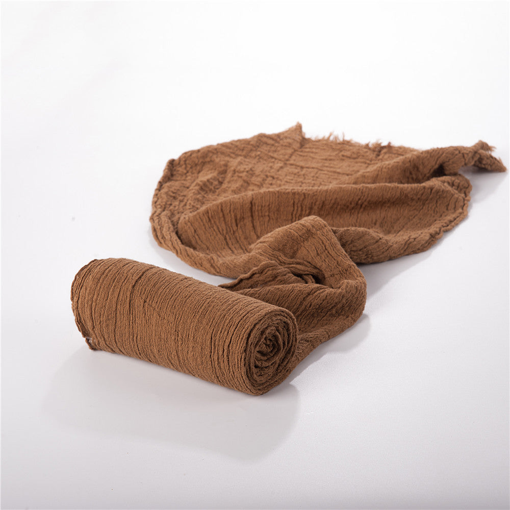 Gekreukelde seersucker omslagdoek voor pasgeborenen voor fotografie