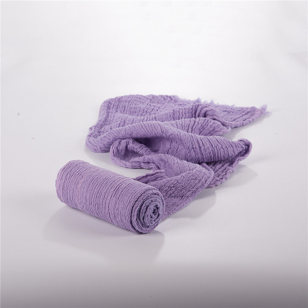 Gekreukelde seersucker omslagdoek voor pasgeborenen voor fotografie