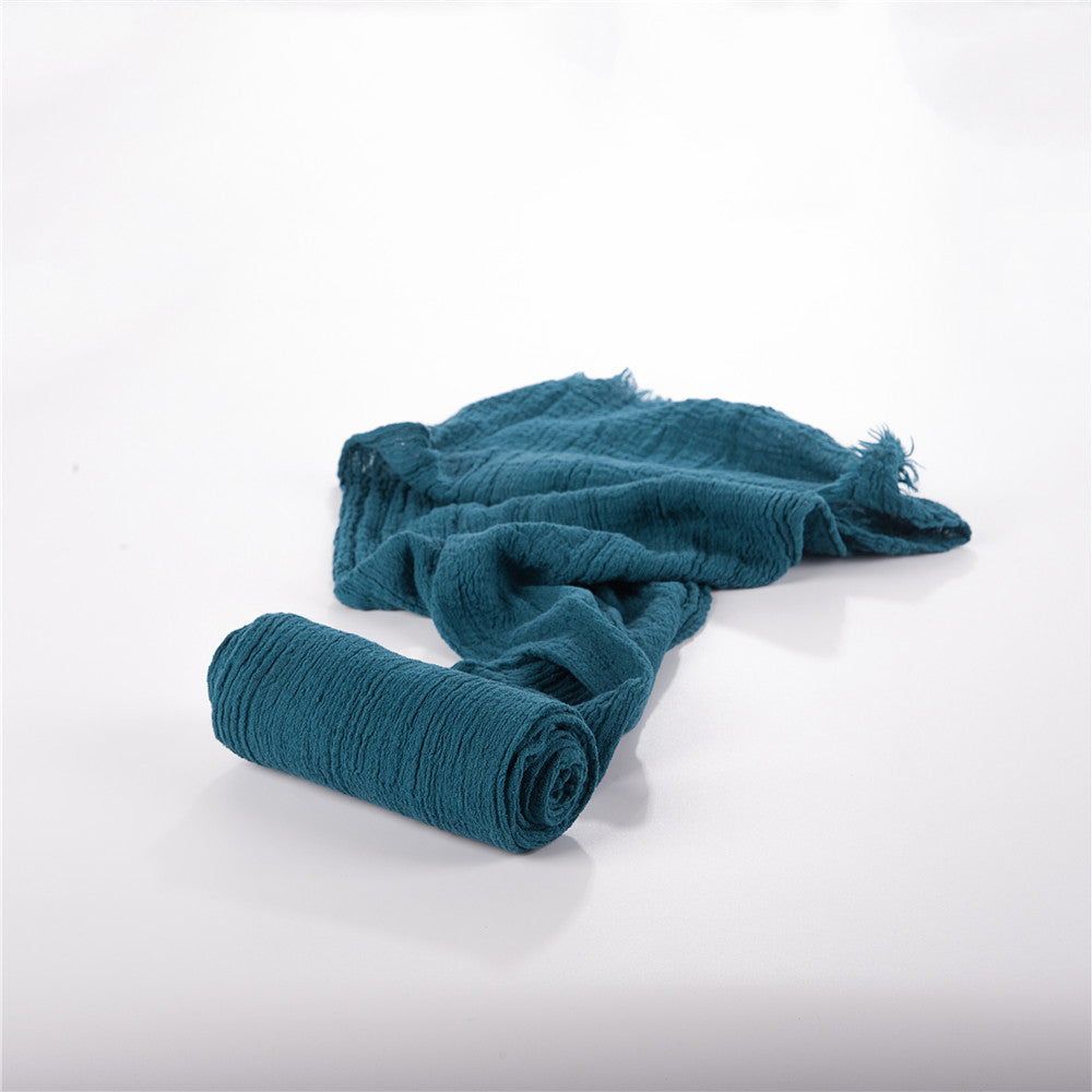 Gekreukelde seersucker omslagdoek voor pasgeborenen voor fotografie