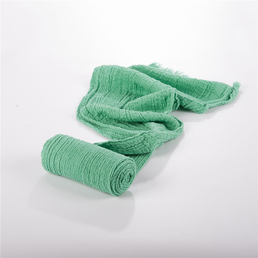 Gekreukelde seersucker omslagdoek voor pasgeborenen voor fotografie