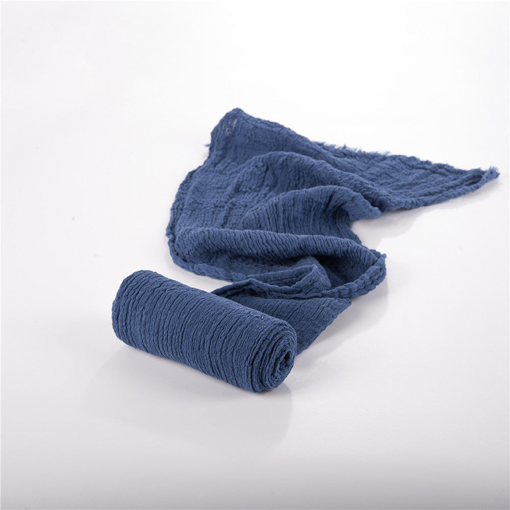 Gekreukelde seersucker omslagdoek voor pasgeborenen voor fotografie