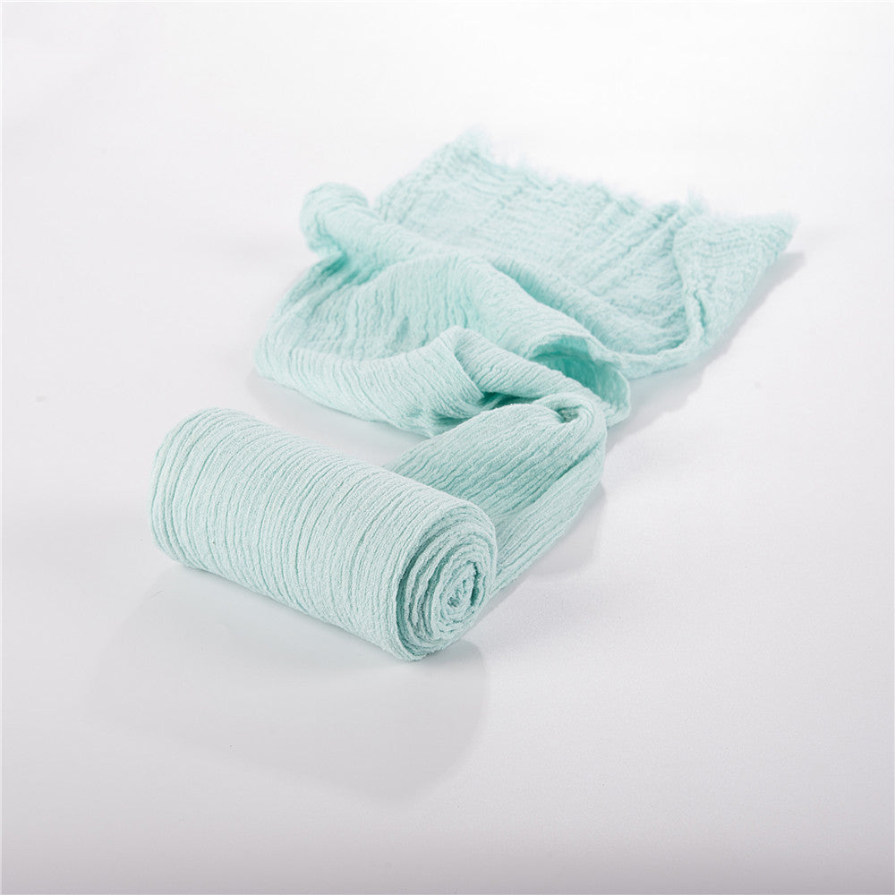 Gekreukelde seersucker omslagdoek voor pasgeborenen voor fotografie