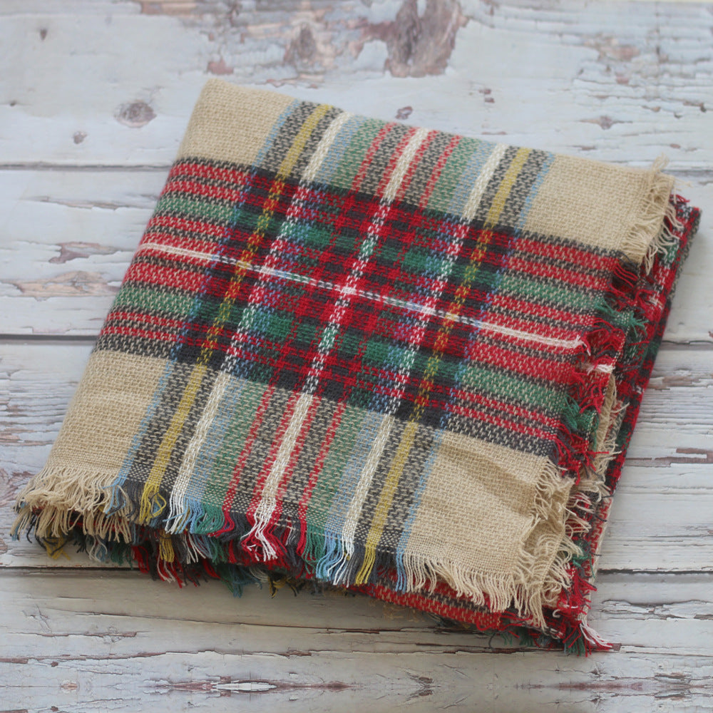 Kerst Gestreepte Deken Wrap voor Fotografie