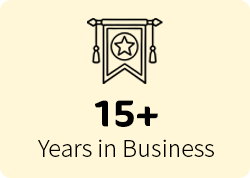 15+ years in business
