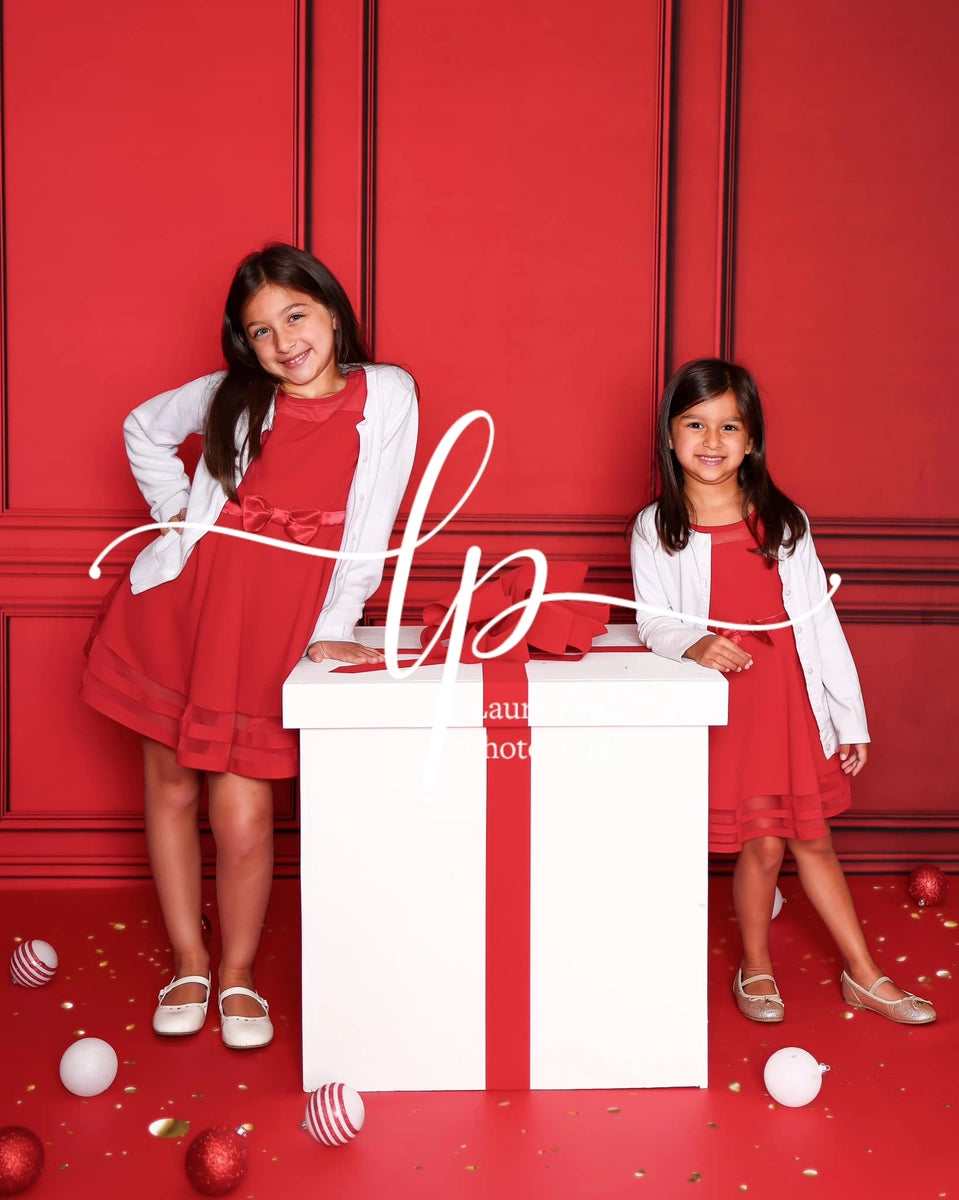 Kate Red Vintage Wall Backdrop for Photography - Kate Backdrop