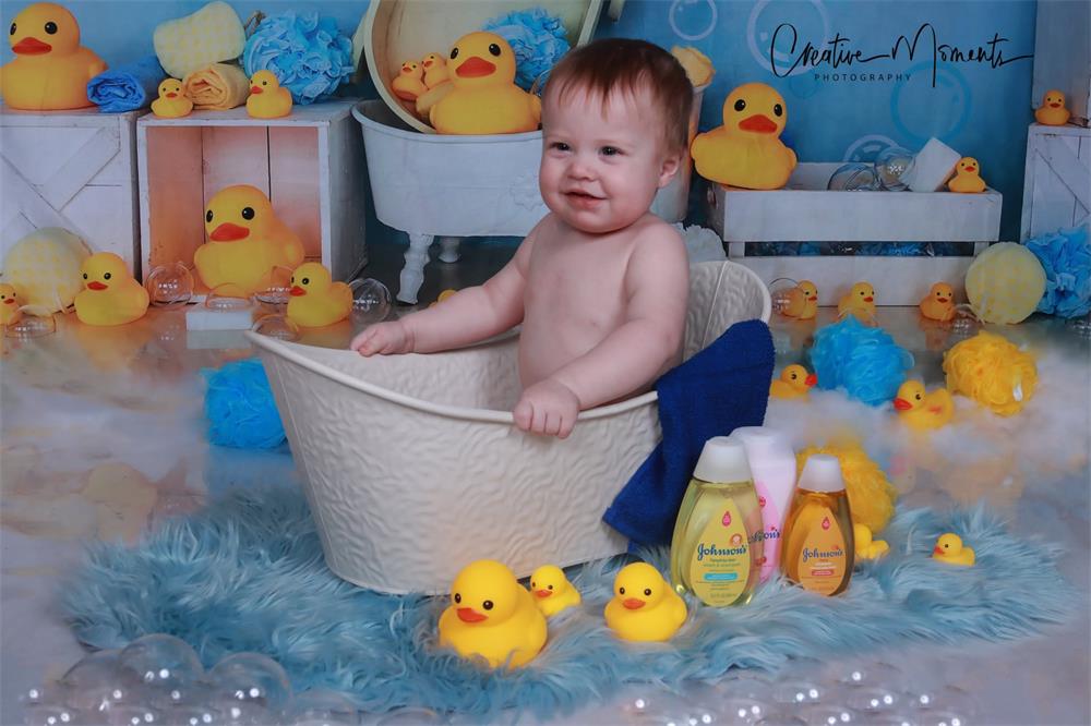 Kate Little Duck Baby Shower Cake Smash Backdrop Designed by Emetselch - Kate Backdrop