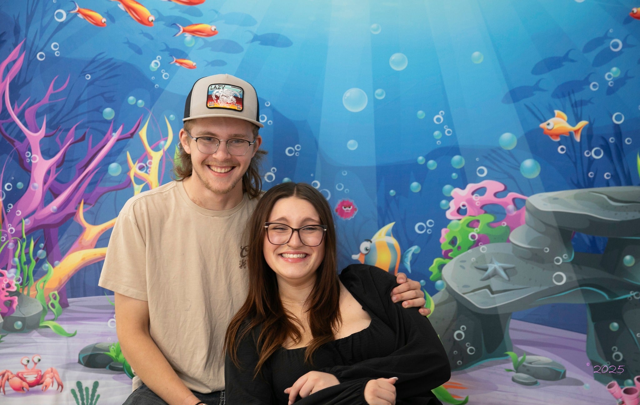 Fondos de escena de sirenita del mundo submarino para fotografía