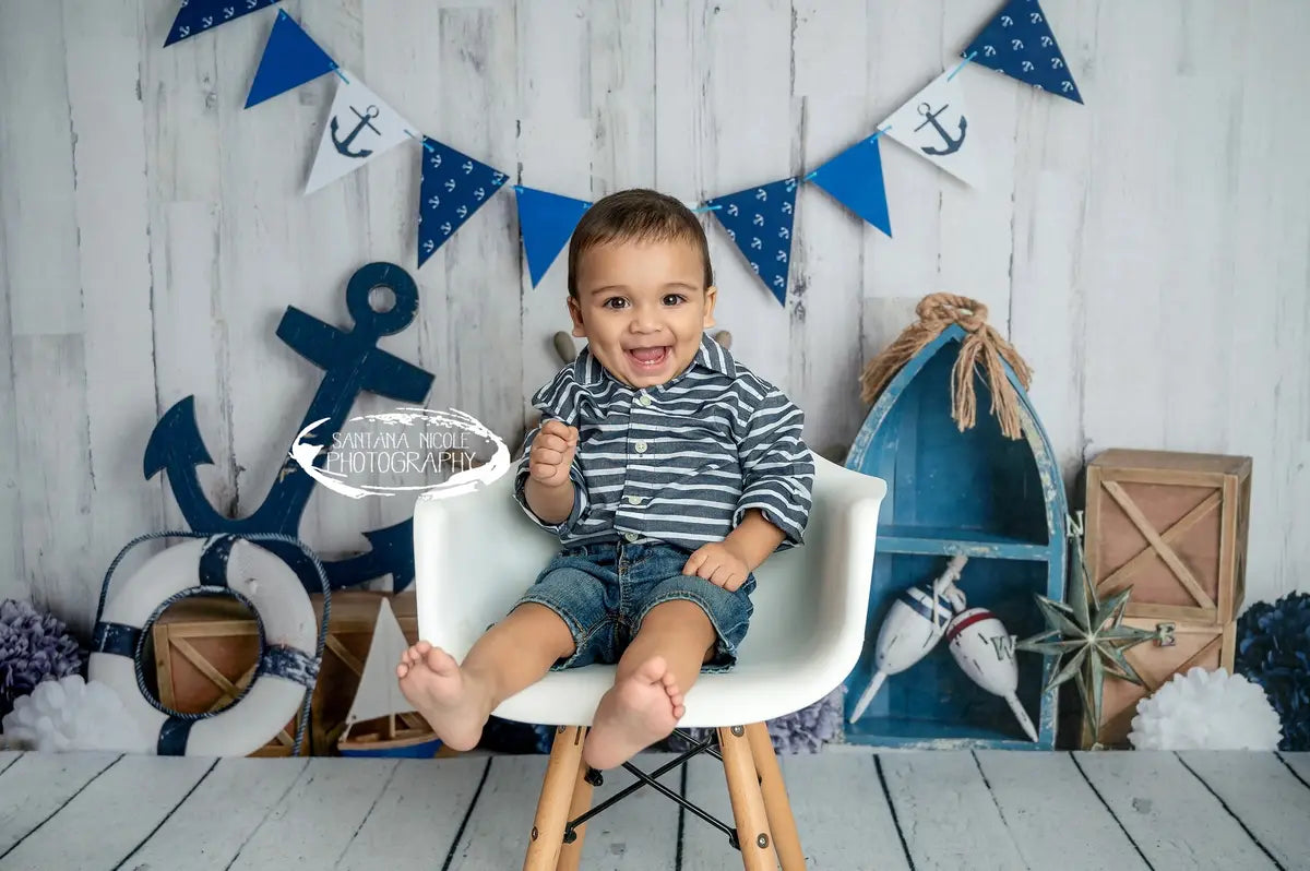Sailor Boy\\Children Nautical Backdrop Ontworpen Door Mandy Ringe Fotografie