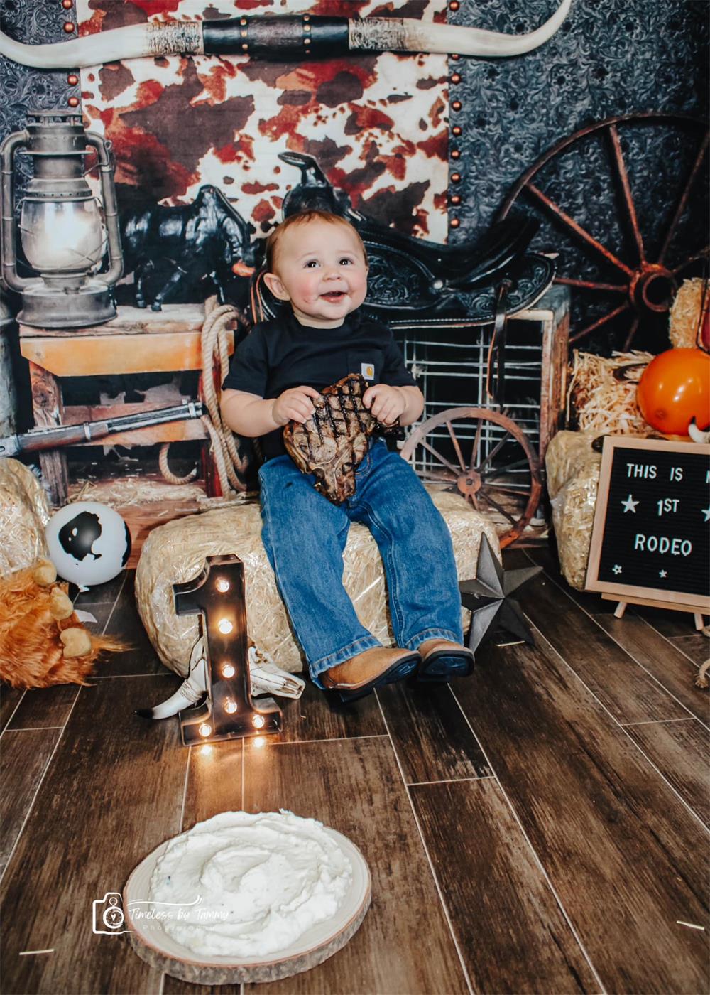 Kate Cake Smash Wild West Backdrop Designed by Arica Kirby - Kate Backdrop