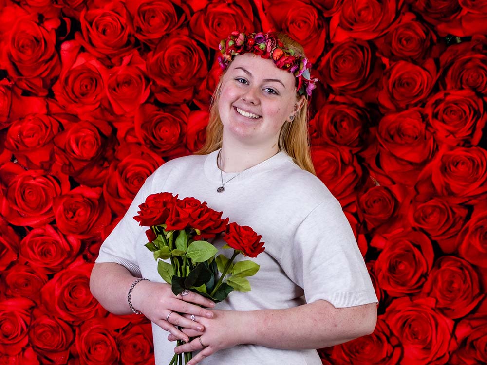 Kate Red Roses Valentine's Day Florals Photography Backdrop