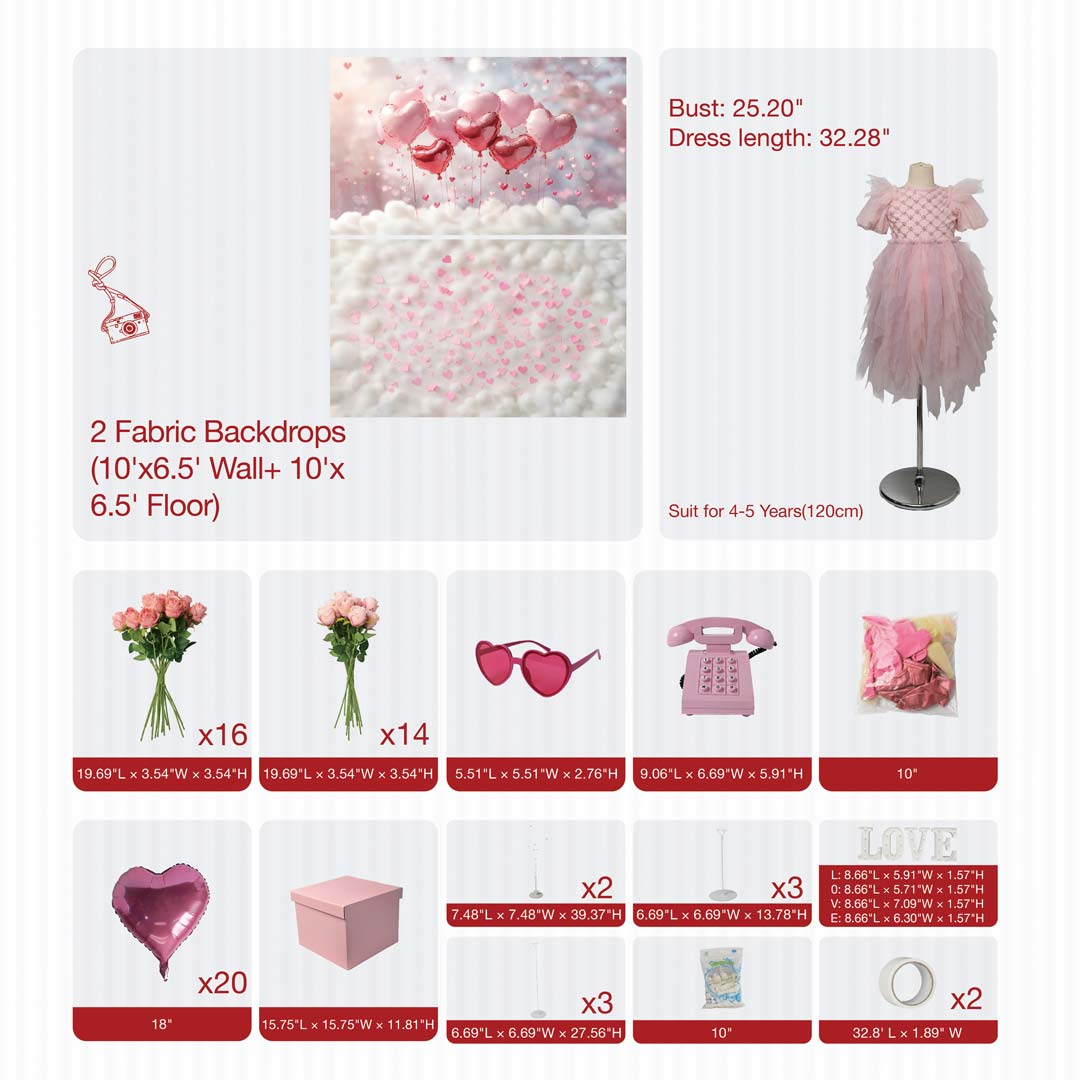 Valentine's Pink Candy House Foto Achtergrond Designed by Mini MakeBelieve