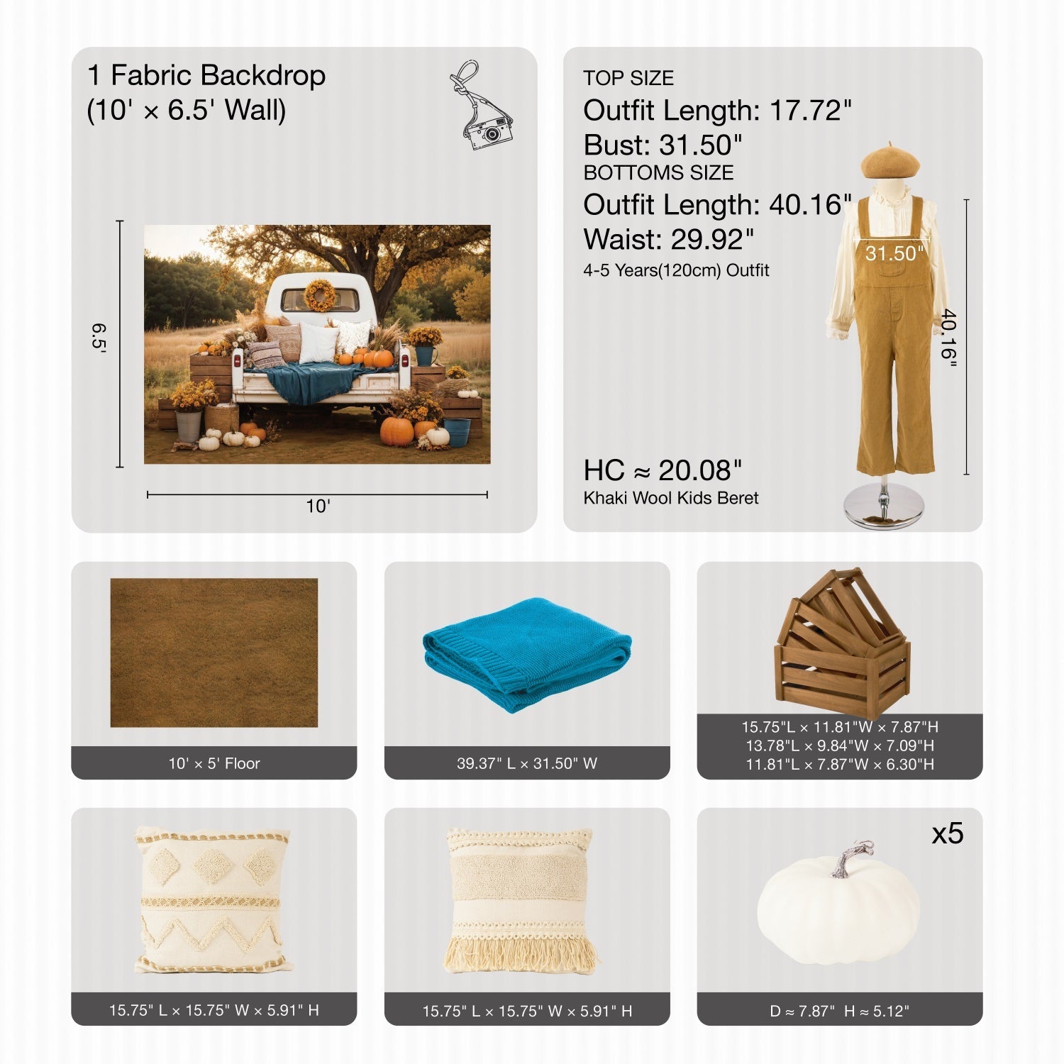 RTS Kate Fall Outdoor Truck Photo Kit Photography Backdrops&Props Themed Bundle