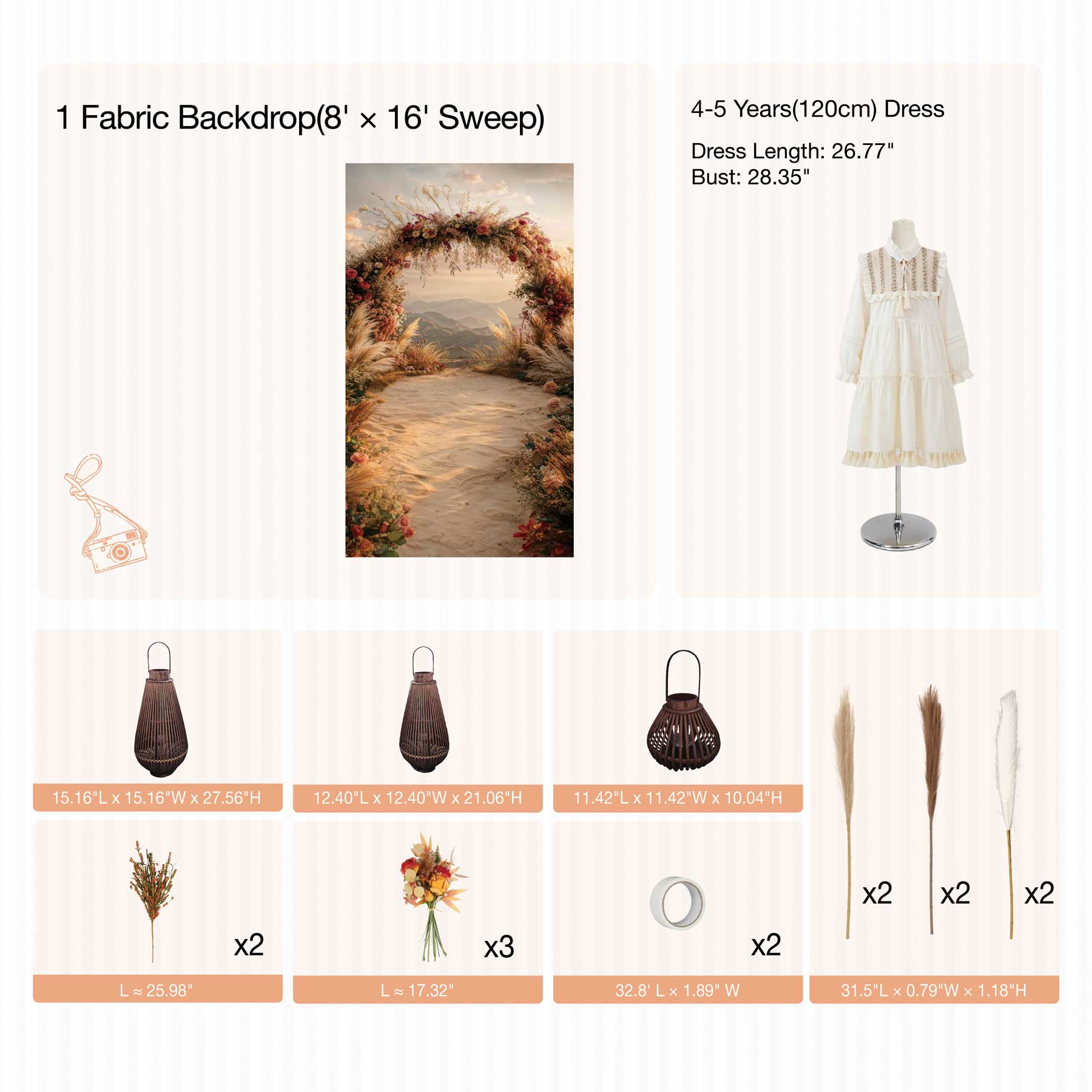 Kate Bohemian Style Photo Kit Photography Backdrops&Props Themed Bundle