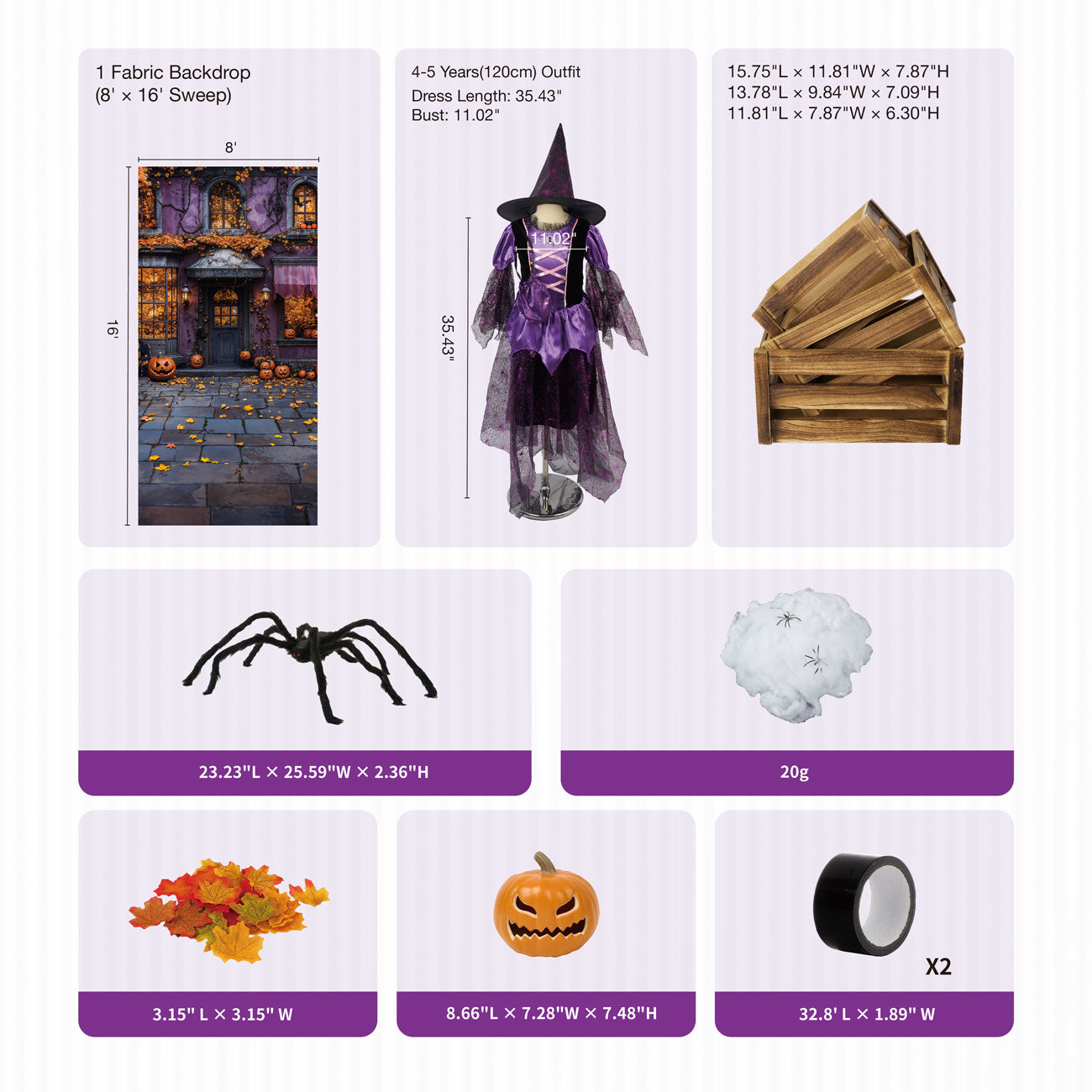 RTS Kate Halloween Witch House Front Photo Kit Photography Backdrops&Props Themed Bundle
