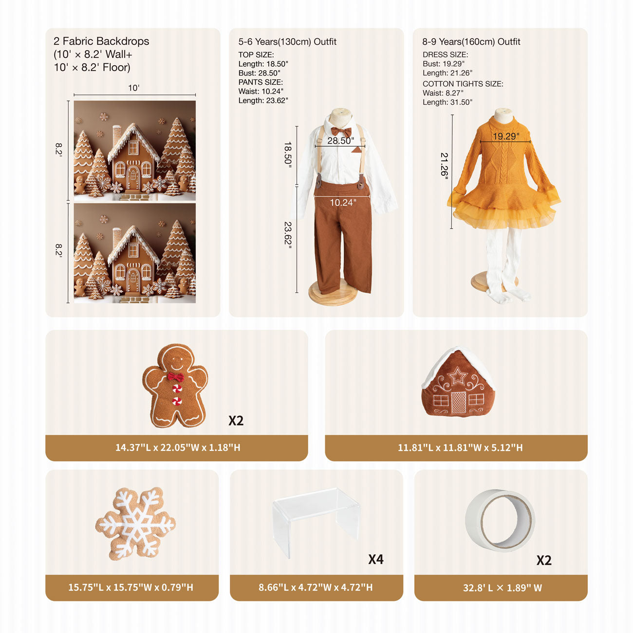 Kate Winter Christmas Gingerbread Lane Photo Kit Photography Backdrops&Props Themed Bundle