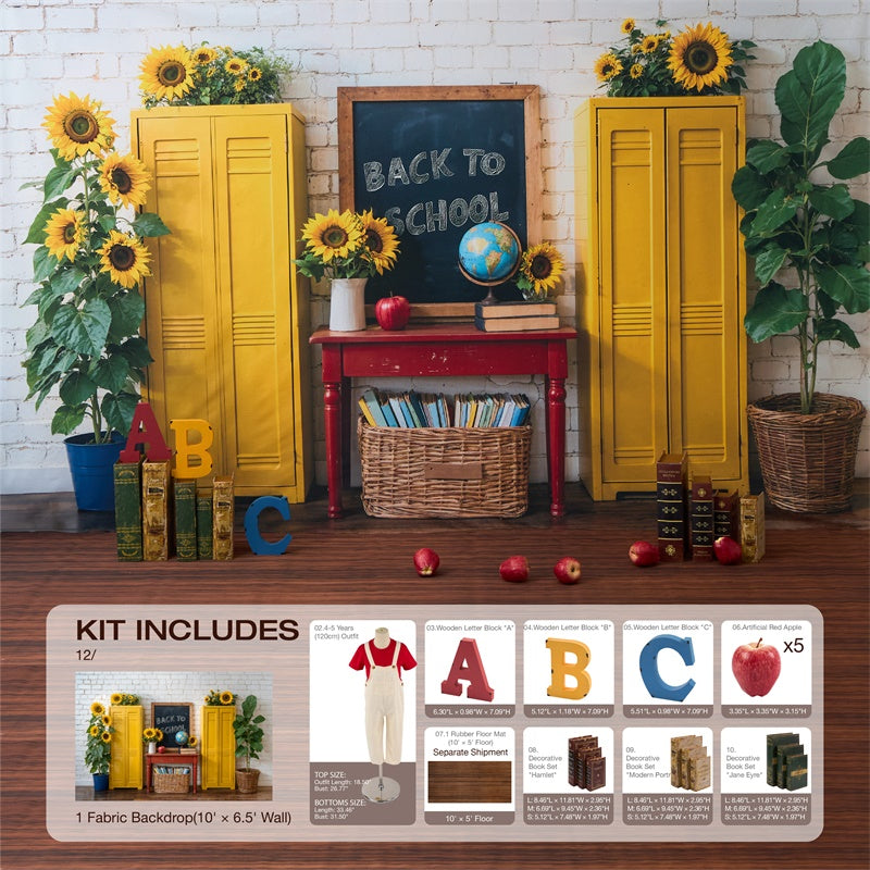 RTS Kate Back to School Blackboard ABC Photo Kit Photography Backdrops&Props Themed Bundle