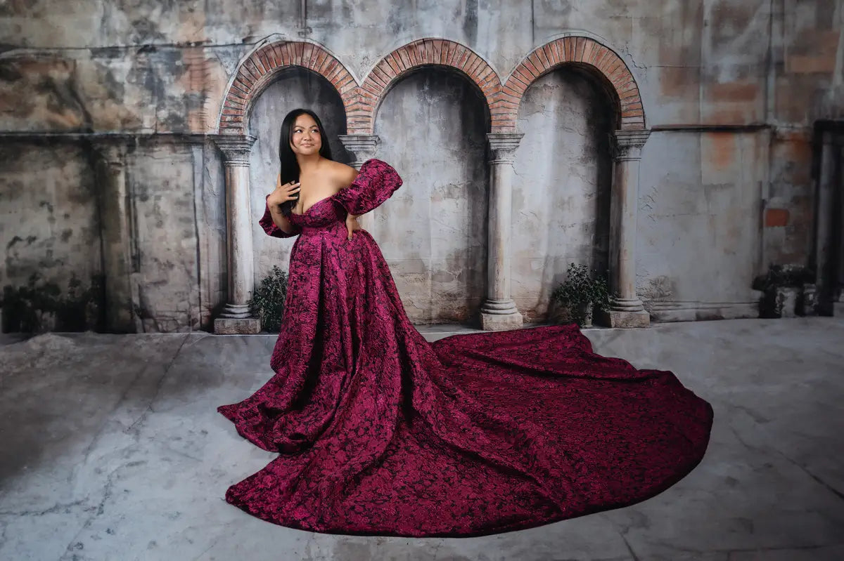 Kate Vintage Arch Columns Backdrop+Vintage Wall Abstract Texture Floor Backdrop