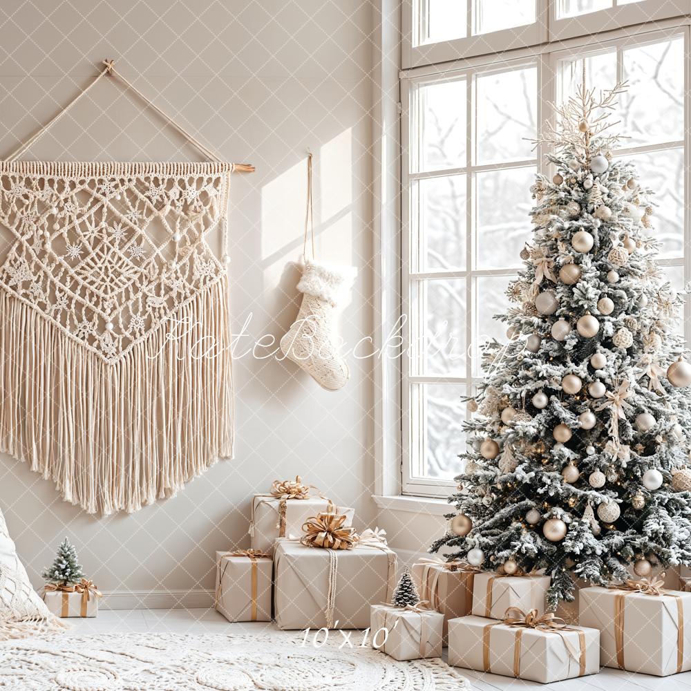 Kate Christmas Tree Boho Living Room Backdrop Designed by Emetselch