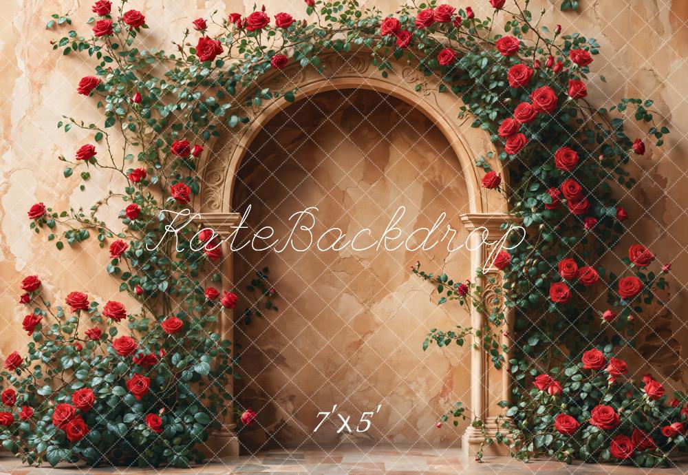 Kate Valentine's Day Floral Arch Backdrop Designed by Emetselch