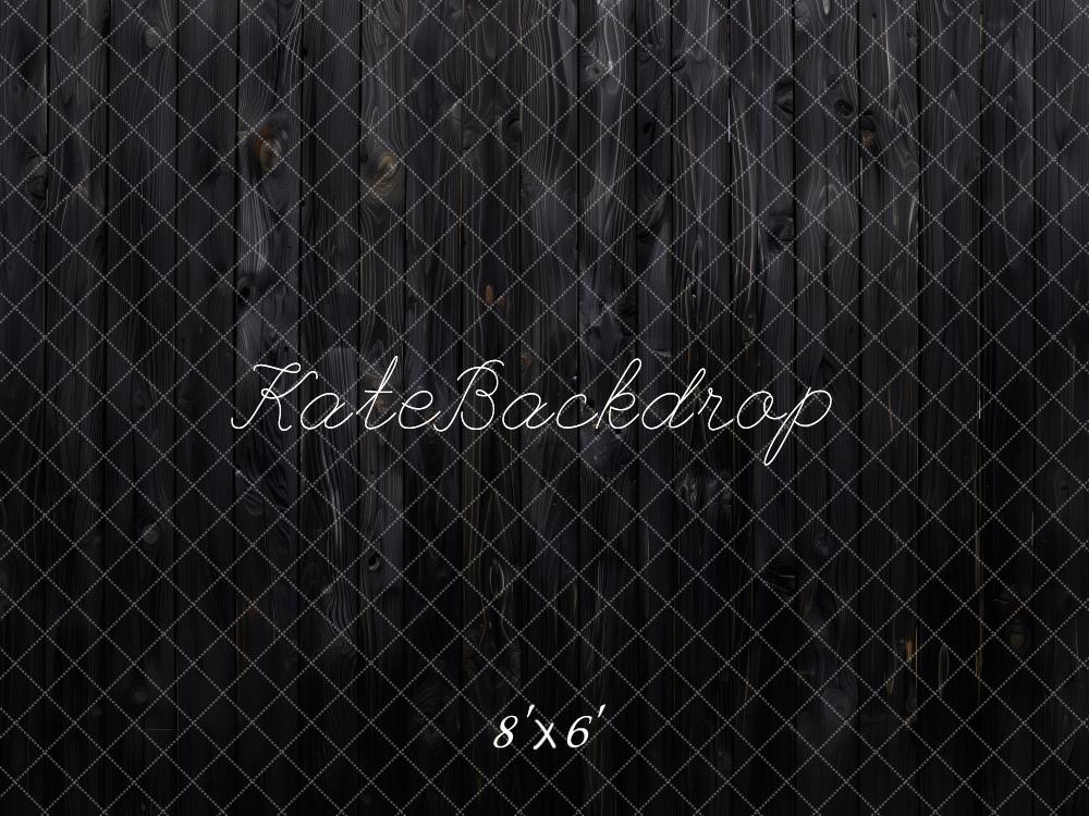 Kate Dark Retro Wooden Wall Floor Printed Backdrop Designed by Patty Roberts