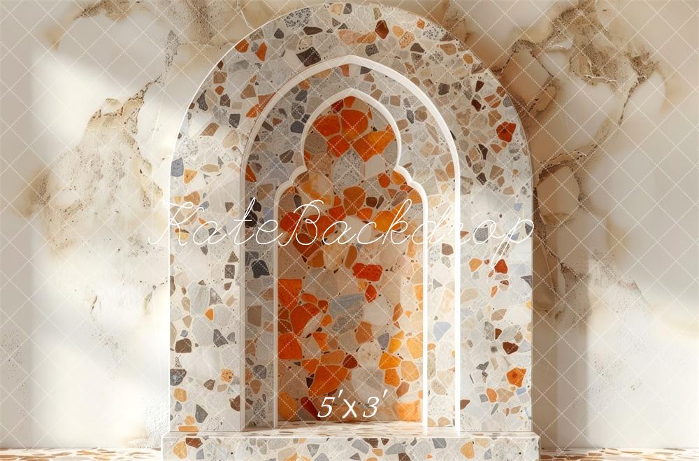 Stone Arch Terrazzo Textuur Foto Achtergrond Designed by Mini MakeBelieve