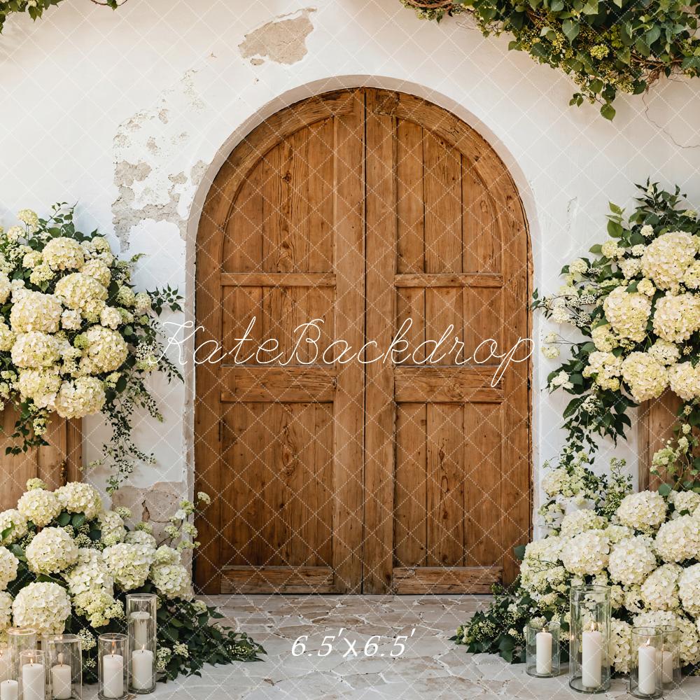 Fondo Floral de Puerta de Arco Rústico de Primavera Diseñado por Emetselch