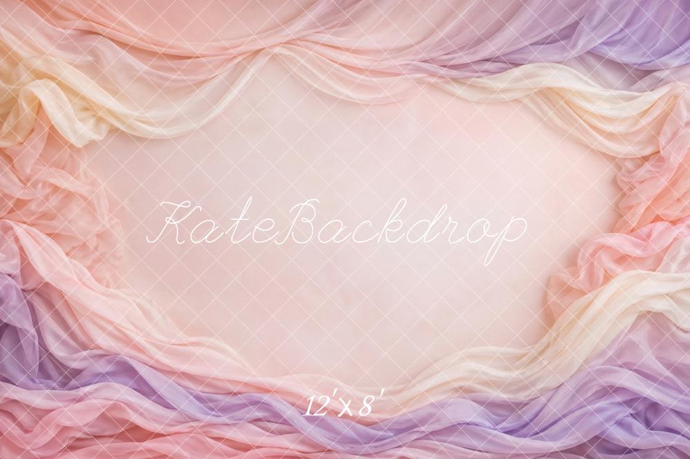 TEST Kate Newborn Fabric Drapes Pastel Sheer Printed Backdrop Designed by Vertigo Productions