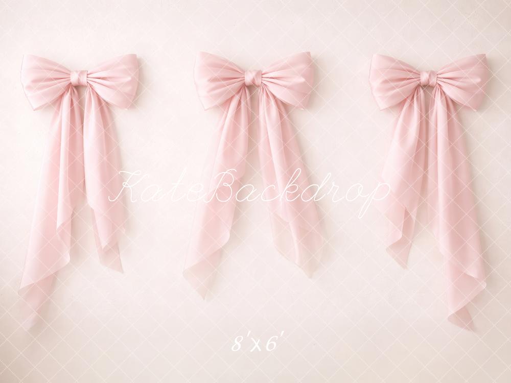 Kate Prom Pink Three Bows Printed Backdrop Designed by Megan Leigh Photography