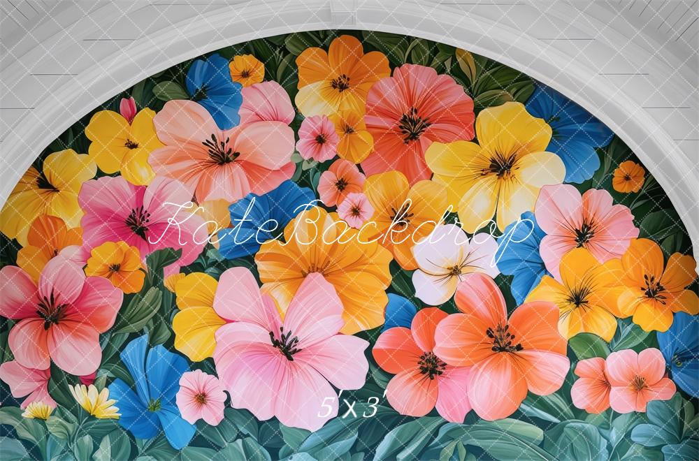 Fondo Arco Floral Colorido para el Día de la Madre Diseñado por Mini MakeBelieve