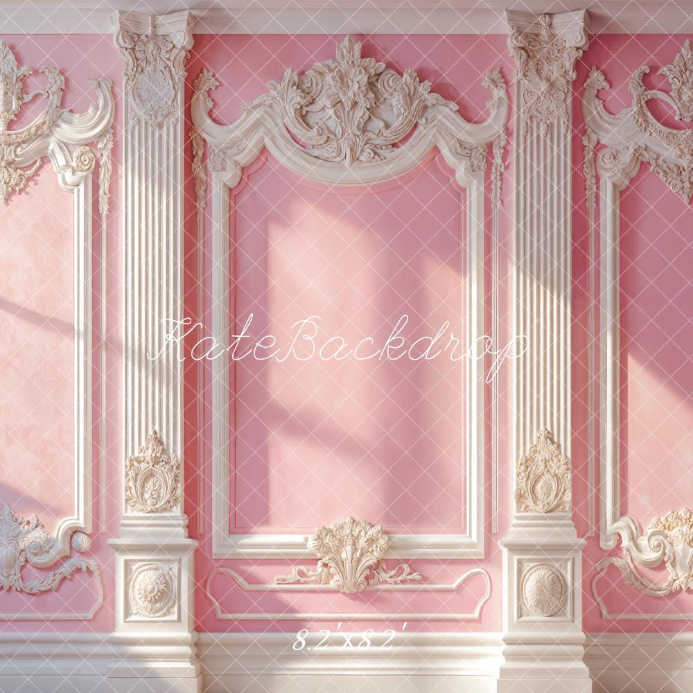 Elegant Roze Vintage Wand Zonlicht Foto Achtergrond Designed by Emetselch