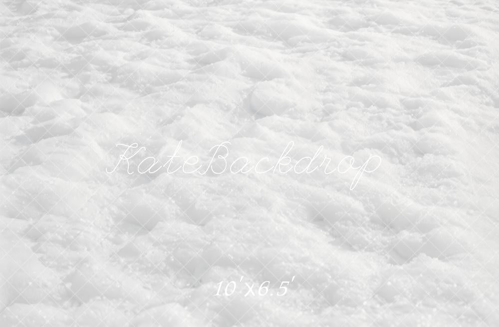 Kate White Snowy Ground Texture Printed Backdrop Designed by Kate Image