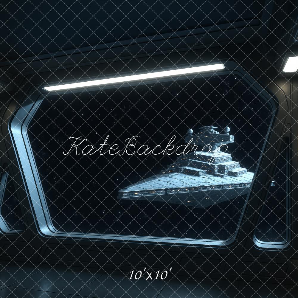 Kate Star Wars Spaceship Window Galaxy Backdrop Designed by Megan Leigh Photography