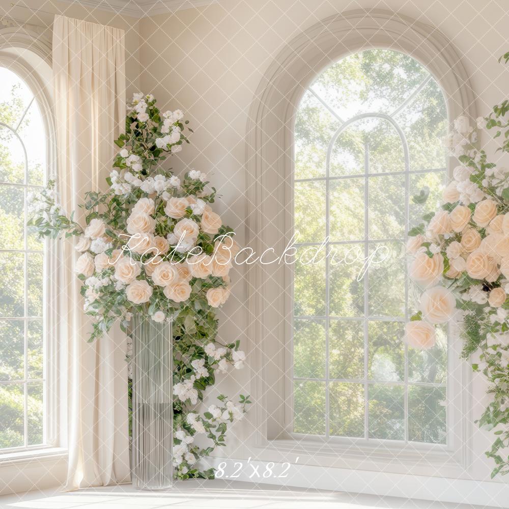 Interieur Hoekramen Bloemenboog Foto Achtergrond Designed by Mini MakeBelieve