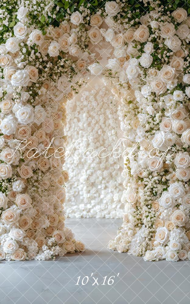 Arco de Fondo de Flores Blancas Elegante Diseñado por Emetselch