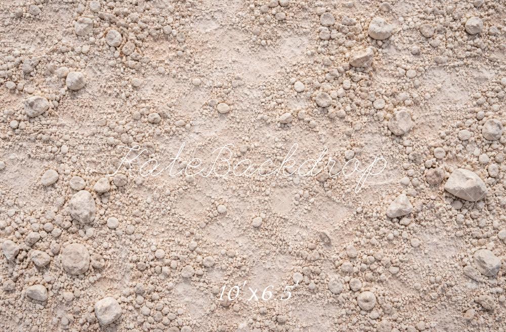Kate Beige Pebble Dirt Ground Floor Printed Backdrop Designed by Vertigo Productions