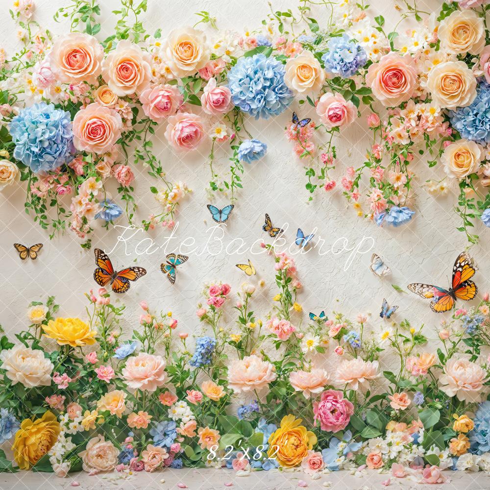 Sfondo per Parete con Farfalla Floreale Estiva Giardino Designed by Emetselch