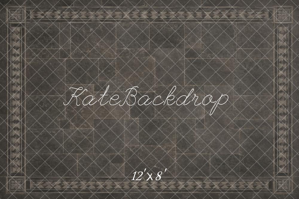 Kate Gray Tile Floor Printed Backdrop Designed by Vertigo Productions