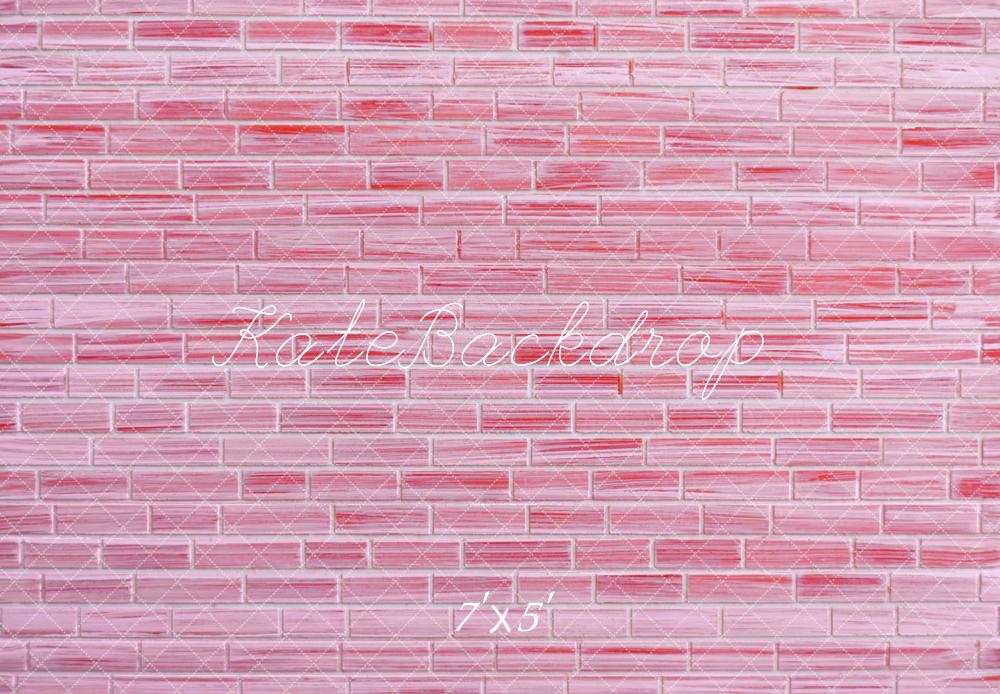 Kate Pink Brick Wall Backdrop Designed by Mini MakeBelieve