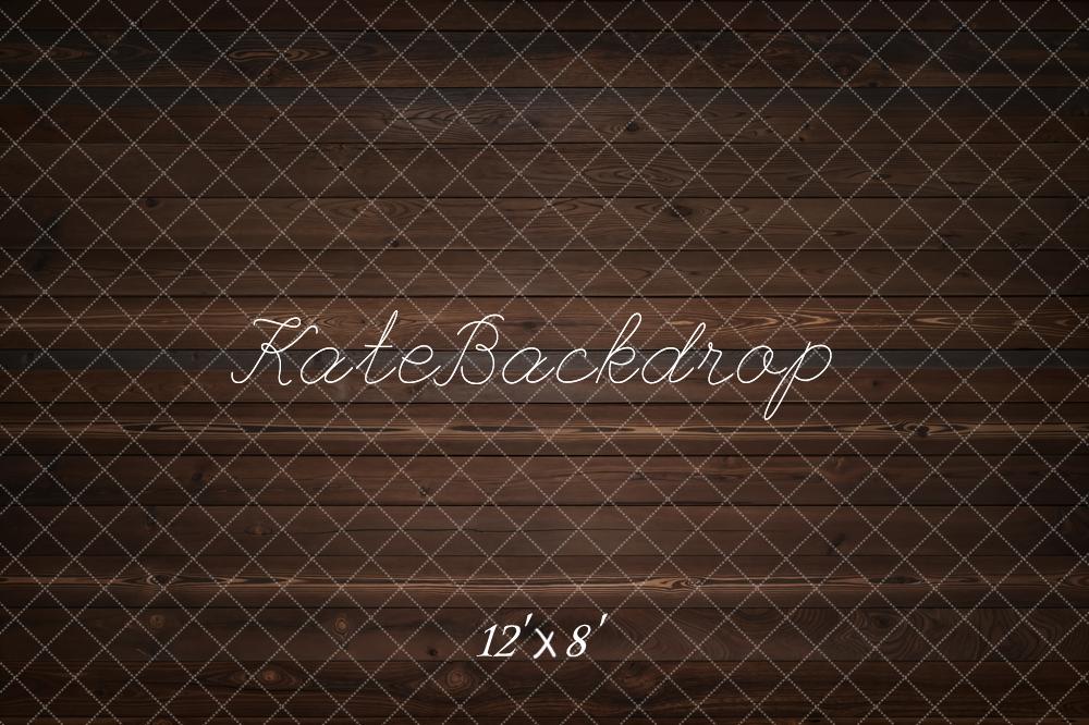 Kate Dark Brown Wood Plank Floor Backdrop Designed by Kate Image